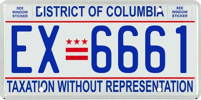 DC license plate EX6661