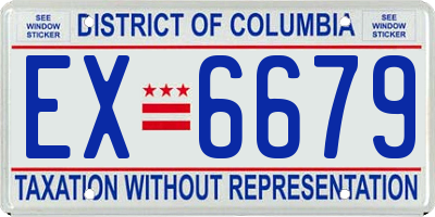 DC license plate EX6679
