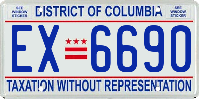 DC license plate EX6690