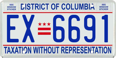 DC license plate EX6691