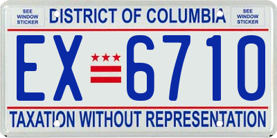 DC license plate EX6710