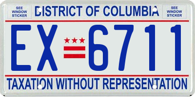 DC license plate EX6711