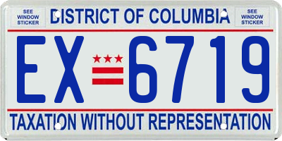 DC license plate EX6719