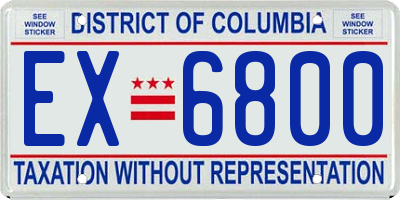 DC license plate EX6800