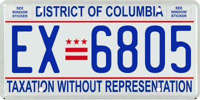 DC license plate EX6805