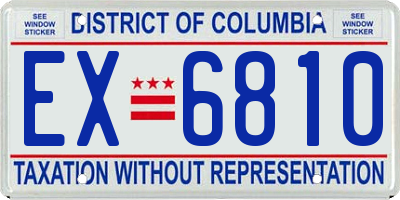 DC license plate EX6810