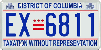 DC license plate EX6811