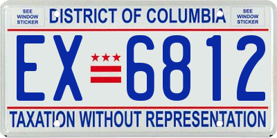 DC license plate EX6812