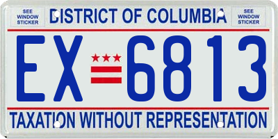 DC license plate EX6813