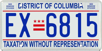 DC license plate EX6815