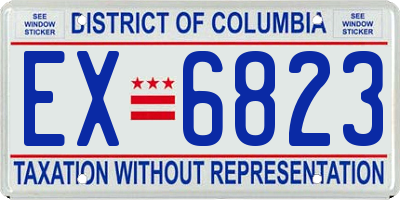 DC license plate EX6823