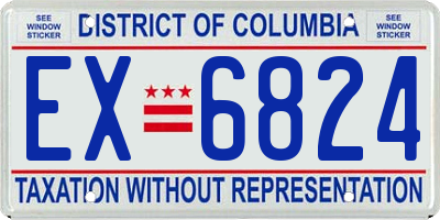 DC license plate EX6824