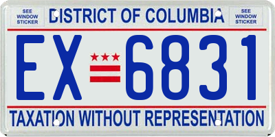DC license plate EX6831