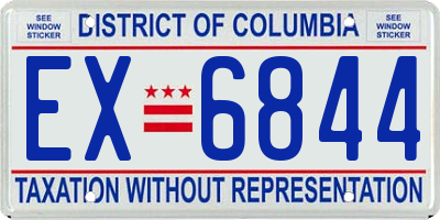 DC license plate EX6844