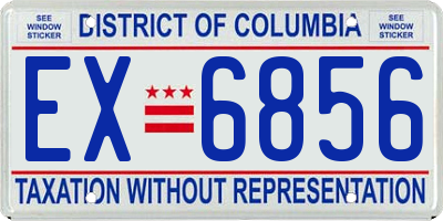 DC license plate EX6856