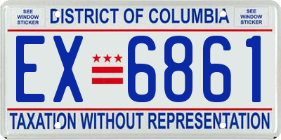 DC license plate EX6861
