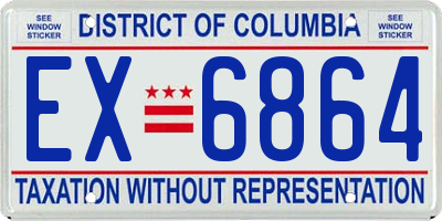 DC license plate EX6864