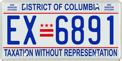 DC license plate EX6891