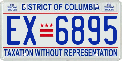 DC license plate EX6895