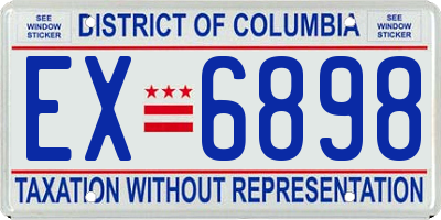 DC license plate EX6898
