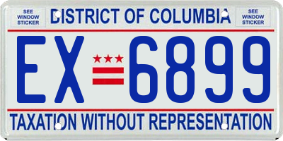 DC license plate EX6899