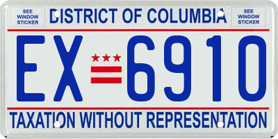 DC license plate EX6910