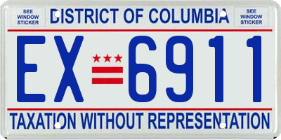 DC license plate EX6911