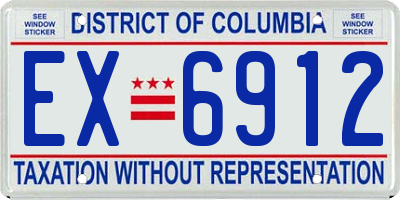 DC license plate EX6912