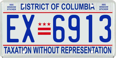 DC license plate EX6913