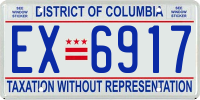 DC license plate EX6917