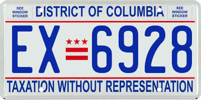 DC license plate EX6928