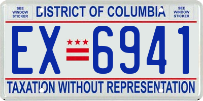 DC license plate EX6941