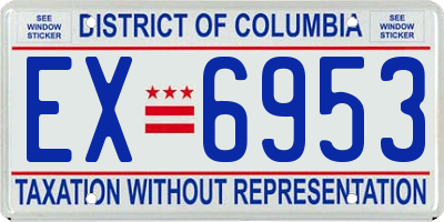 DC license plate EX6953