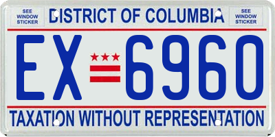 DC license plate EX6960