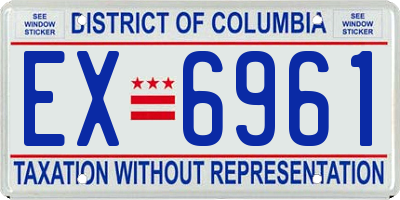 DC license plate EX6961