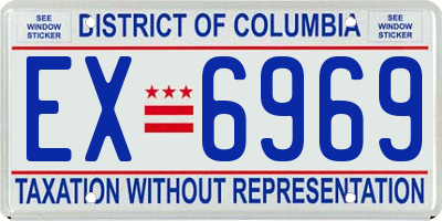 DC license plate EX6969