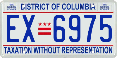 DC license plate EX6975
