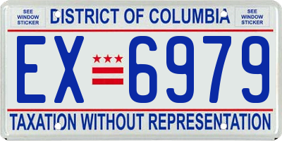 DC license plate EX6979