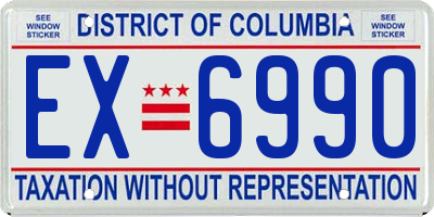 DC license plate EX6990