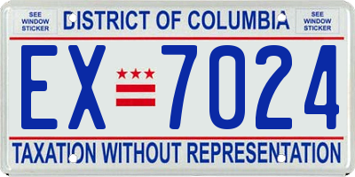 DC license plate EX7024