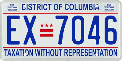 DC license plate EX7046