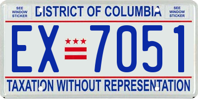 DC license plate EX7051