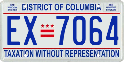 DC license plate EX7064