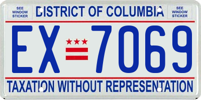 DC license plate EX7069