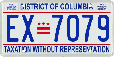 DC license plate EX7079