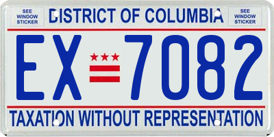 DC license plate EX7082