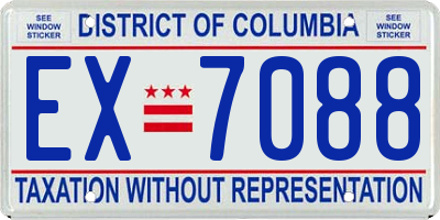 DC license plate EX7088