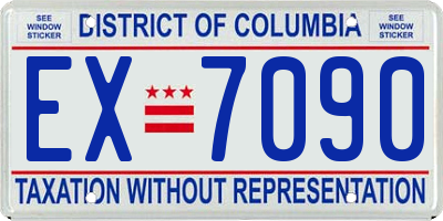 DC license plate EX7090