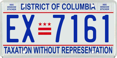 DC license plate EX7161