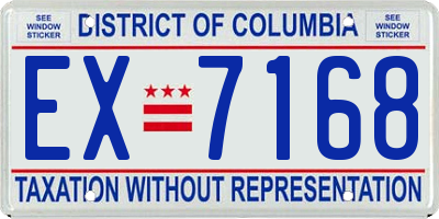 DC license plate EX7168